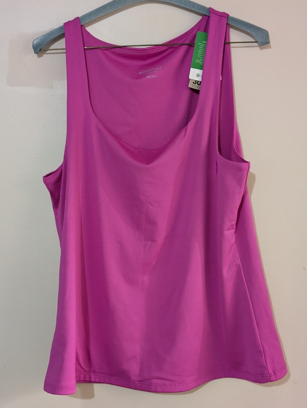 Reitmans Vibrant Fuchsia Double Layer Sculpting Tank Square Neckline Size XXL